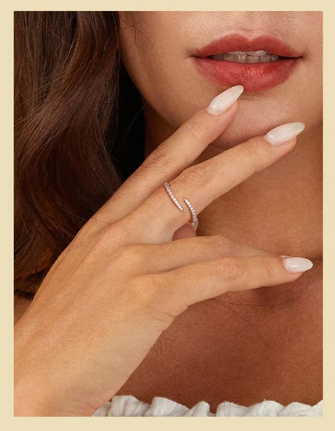 BAMOER δαχτυλίδι BSR470-AE, κυβική ζιρκόνια, ανοιγόμενο, ασήμι 925 ασημί - Timo Leon™ Shop