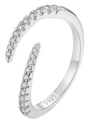 BAMOER δαχτυλίδι BSR470-AE, κυβική ζιρκόνια, ανοιγόμενο, ασήμι 925 ασημί - Timo Leon™ Shop