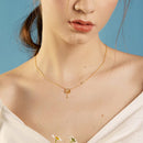 BAMOER κολιέ CHN022 με κυβική ζιρκόνια, ασήμι 925, χρυσό - Timo Leon™ Shop