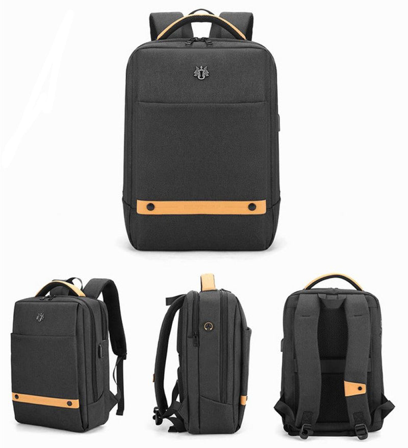 GOLDEN WOLF τσάντα πλάτης GB00378-BK με θήκη laptop 15.6", μαύρη - Timo Leon™ Shop