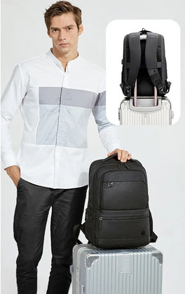 GOLDEN WOLF τσάντα πλάτης GB00402, με θήκη laptop 15.6", 20-25L, μαύρη - Timo Leon™ Shop