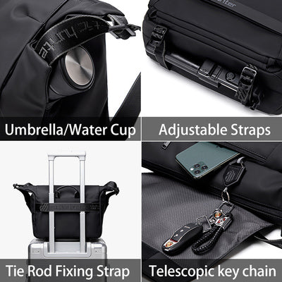 ARCTIC HUNTER τσάντα ώμου K00152 με θήκη tablet, 13L, μαύρη
