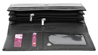 HENGHUANG γυναικείο πορτοφόλι LBAG-0007, δερμάτινο, μαύρο - Timo Leon™ Shop