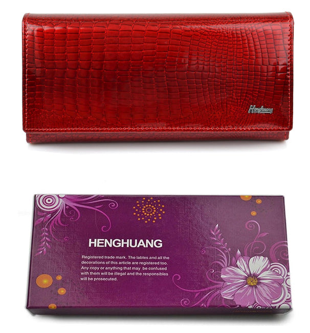 HENGHUANG γυναικείο πορτοφόλι LBAG-0008, δερμάτινο, κόκκινο - Timo Leon™ Shop