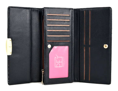 ROXXANI γυναικείο πορτοφόλι LBAG-0016, μαύρο - Timo Leon™ Shop