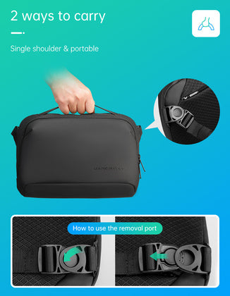 MARK RYDEN τσάντα ώμου MR8909, με θήκη tablet 11", 4L, μαύρη - Timo Leon™ Shop