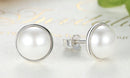 BAMOER σκουλαρίκια καρφωτά PAS489 με λευκή πέρλα, ασήμι 925, ασημί - Timo Leon™ Shop