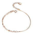 BAMOER βραχιόλι SCB149 με διπλή αλυσίδα, ασήμι 925, ροζ χρυσό