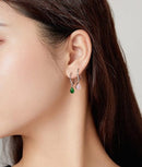 BAMOER σκουλαρίκια κρίκος SCE1018 με ροζ κυβική ζιρκόνια, ασήμι 925 - Timo Leon™ Shop