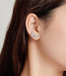 BAMOER σκουλαρίκι καρφωτό SCE1070 με κυβική ζιρκόνια, ασήμι 925, ασημί - Timo Leon™ Shop