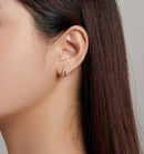 BAMOER σκουλαρίκια διπλοί κρίκοι SCE1187-A, κυβική ζιρκόνια, ασήμι 925 - Timo Leon™ Shop