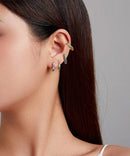 BAMOER σκουλαρίκια κρίκοι SCE1218, κυβική ζιρκόνια, ασήμι 925, ασημί - Timo Leon™ Shop