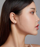 BAMOER σκουλαρίκια κρίκος SCE1257 με πέρλα, ασήμι 925, ασημί - Timo Leon™ Shop