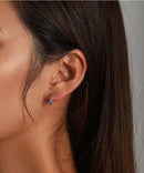 BAMOER σκουλαρίκια κρίκοι SCE1272, κυβική ζιρκόνια, ασήμι 925, ασημί - Timo Leon™ Shop