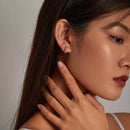 BAMOER σκουλαρίκια κρίκοι SCE1272, κυβική ζιρκόνια, ασήμι 925, ασημί - Timo Leon™ Shop