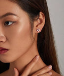 BAMOER σκουλαρίκια καρφωτά λουλούδι SCE1273, ασήμι 925, ασημί - Timo Leon™ Shop