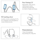 BAMOER σκουλαρίκια καρφωτά SCE1463 με κυβική ζιρκόνια, ασήμι 925, ασημί - Timo Leon™ Shop