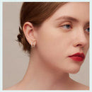 BAMOER σκουλαρίκια διπλοί κρίκοι SCE1480, κυβική ζιρκόνια, ασήμι 925 - Timo Leon™ Shop