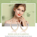 BAMOER σκουλαρίκια κρίκοι SCE478, ασήμι 925, ροζ χρυσό - Timo Leon™ Shop