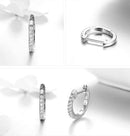 BAMOER σκουλαρίκια κρίκος SCE498-A με κυβική ζιρκόνια, ασήμι 925, ασημί - Timo Leon™ Shop