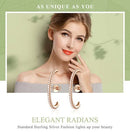 BAMOER σκουλαρίκια καρφωτά SCE548 hug λοβού, ασήμι 925, ροζ χρυσό - Timo Leon™ Shop