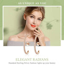 BAMOER σκουλαρίκια καρφωτά SCE548 hug λοβού, ασήμι 925, ροζ χρυσό - Timo Leon™ Shop