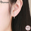 BAMOER σκουλαρίκια καρφωτά SCE548 hug λοβού, ασήμι 925, ροζ χρυσό - Timo Leon™ Shop