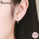 BAMOER σκουλαρίκια καρφωτά SCE548 hug λοβού, ασήμι 925, ροζ χρυσό - Timo Leon™ Shop