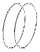 BAMOER σκουλαρίκια κρίκοι SCE710, 30mm, ασήμι 925, ασημί - Timo Leon™ Shop