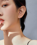 BAMOER σκουλαρίκια κρεμαστά SCE786 σε σχέδιο φτερού, ασήμι 925, ασημί - Timo Leon™ Shop