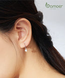 BAMOER σκουλαρίκια κρίκος SCE830 με κυβική ζιρκόνια, ασήμι 925, ασημί - Timo Leon™ Shop