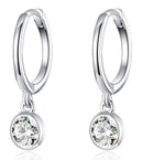 BAMOER σκουλαρίκια κρίκος SCE830 με κυβική ζιρκόνια, ασήμι 925, ασημί - Timo Leon™ Shop