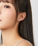 BAMOER σκουλαρίκια καρφωτά SCE862-12 με κυβική ζιρκόνια, ασήμι 925, μπλε - Timo Leon™ Shop