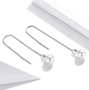 BAMOER σκουλαρίκια κρεμαστά SCE878-B με πέρλα, ασήμι 925, ασημί - Timo Leon™ Shop