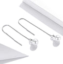 BAMOER σκουλαρίκια κρεμαστά SCE878-B με πέρλα, ασήμι 925, ασημί - Timo Leon™ Shop