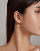 BAMOER σκουλαρίκια κρεμαστά SCE878-B με πέρλα, ασήμι 925, ασημί - Timo Leon™ Shop