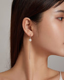 BAMOER σκουλαρίκια κρεμαστά SCE878-B με πέρλα, ασήμι 925, ασημί - Timo Leon™ Shop