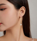 BAMOER σκουλαρίκια κρεμαστά SCE878-B με πέρλα, ασήμι 925, ασημί - Timo Leon™ Shop