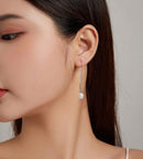 BAMOER σκουλαρίκια κρεμαστά SCE878-B με πέρλα, ασήμι 925, ασημί - Timo Leon™ Shop