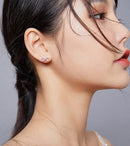 BAMOER σκουλαρίκια καρφωτά SCE893, κυβική ζιρκόνια, ασήμι 925, ασημί - Timo Leon™ Shop