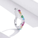 BAMOER σκουλαρίκι cuff SCE894 με κυβική ζιρκόνια, ασήμι 925, ασημί - Timo Leon™ Shop