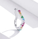 BAMOER σκουλαρίκι cuff SCE894 με κυβική ζιρκόνια, ασήμι 925, ασημί - Timo Leon™ Shop