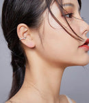 BAMOER σκουλαρίκι cuff SCE894 με κυβική ζιρκόνια, ασήμι 925, ασημί - Timo Leon™ Shop