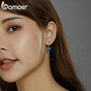 BAMOER σκουλαρίκια κρίκος πεταλούδα SCE959 με μπλε κρύσταλλο, ασήμι 925 - Timo Leon™ Shop