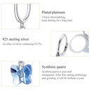 BAMOER σκουλαρίκια κρίκος πεταλούδα SCE959 με μπλε κρύσταλλο, ασήμι 925 - Timo Leon™ Shop