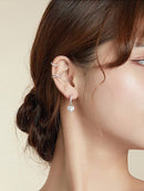 BAMOER σκουλαρίκι cuff SCE997-A με κυβική ζιρκόνια, ασήμι 925, ασημί - Timo Leon™ Shop