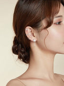 BAMOER σκουλαρίκι cuff SCE999-A με κυβική ζιρκόνια, ασήμι 925, ασημί - Timo Leon™ Shop