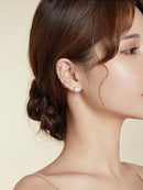 BAMOER σκουλαρίκι cuff SCE999-A με κυβική ζιρκόνια, ασήμι 925, ασημί - Timo Leon™ Shop