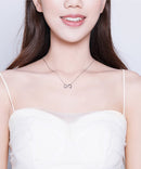 BAMOER κολιέ άπειρο SCN352 με κυβική ζιρκόνια, ασήμι 925, ασημί - Timo Leon™ Shop