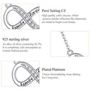 BAMOER κολιέ άπειρο SCN352 με κυβική ζιρκόνια, ασήμι 925, ασημί - Timo Leon™ Shop